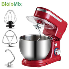 Load image into Gallery viewer, BioloMix 1200W 5L Stainless Steel Bowl 6 speed Kitchen Food Stand Mixer Cream Egg Whisk Whip Dough Kneading Mixer Blender|Food Mixers|