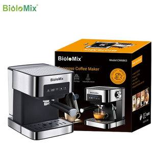 BioloMix 20 Bar Italian Type Espresso Coffee Maker Machine with Milk Frother Wand for Espresso, Cappuccino, Latte and Mocha|Coffee Makers|