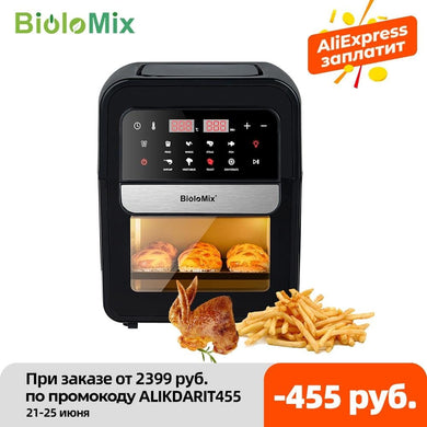 BioloMix 8 in 1 Multifunctional 7L Digital Air Fryer Oven, Dehydrator, Convection Oven, Touch Screen Presets Fry, Roast& Bake|Air Fryers|