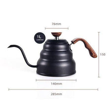 Load image into Gallery viewer, 1L/1.25L Stainless Steel Tea Coffee Kettle with Thermometer Gooseneck Thin Spout for Pour Over V60 Dripper Filter Coffee Maker|Coffee Pots|