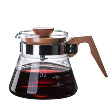 Load image into Gallery viewer, V60 Pour Over Glass Range Coffee Server 360/600/800ml Hand Drip Reusable Filter Paper Coffee Pot Coffee Kettle Brewer Barista