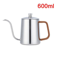 Load image into Gallery viewer, Drip Kettle 350ml 600ml Coffee Tea Pot Non stick Coating Food Grade Stainless Steel Gooseneck Drip Kettle Swan Neck Thin Mouth|mouth|