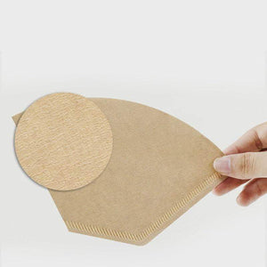 100 Pcs/Bag Wooden Original Hand Drip Paper Coffee Filter Espresso Coffee Filter Packs Tea Bag Strainer Green Tea Infuser|Disposable Tea Bags|