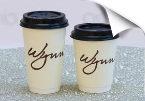 Printing Own Logo On Your Cup ( Double Wall Paper Cup & White Lids )