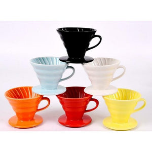 Ceramic Coffee Dripper Engine V60 - 1 to 2 cups & 1 to 4 cups