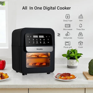 BioloMix 8 in 1 Multifunctional 7L Digital Air Fryer Oven, Dehydrator, Convection Oven, Touch Screen Presets Fry, Roast& Bake|Air Fryers|