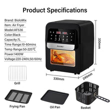 Load image into Gallery viewer, BioloMix 8 in 1 Multifunctional 7L Digital Air Fryer Oven, Dehydrator, Convection Oven, Touch Screen Presets Fry, Roast&amp; Bake|Air Fryers|