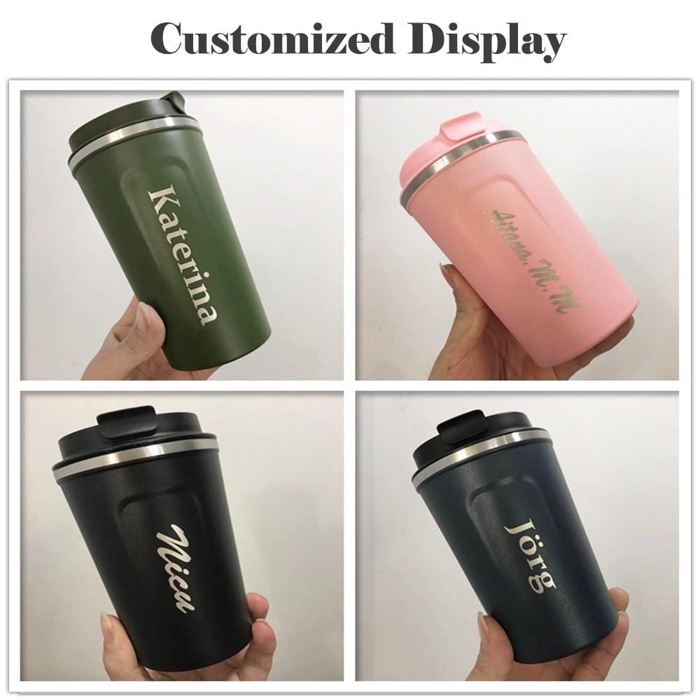 480ML Creative New Fruit Pattern Japanese Style Brand Design Coffee Vacuum Flask  Thermoses Portable Car Thermos