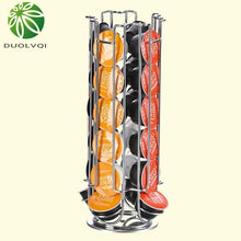Load image into Gallery viewer, Duolvqi Metal Coffee Pods Holder Tower Chrome Plating Stand Coffee Capsule Storage Rack for 24pcs Dolce Gusto Capsule|Coffeeware Sets|