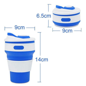 Hot Folding Silicone Cup Portable Silicone Telescopic Drinking Collapsible Coffee Cup Multi function Foldable Silica Mug Travel|Mugs|
