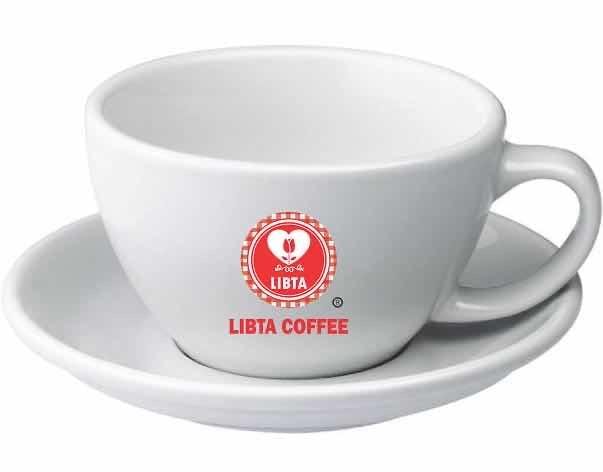 White Latte Coffee Cup with Saucer 250 ml