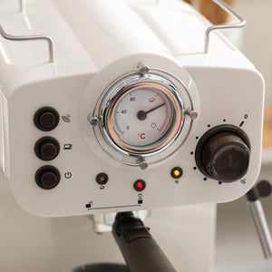 New 15Bar Espresso Offee Machine Maker Retro Style Semiautomatic Italian Steam Type Milk Foam 2 and 1 Handles Easy To Use|Coffee Makers|