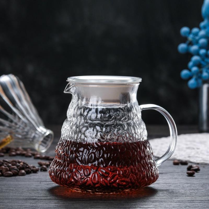 V60 Pour Over Glass Range Coffee Server 360 600 800ml Hand Drip