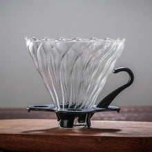 Load image into Gallery viewer, V60 Pour Over Glass Range Coffee Server 360/600/800ml Hand Drip Reusable Filter Paper Coffee Pot Coffee Kettle Brewer Barista