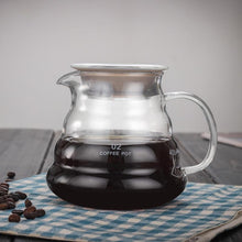 Load image into Gallery viewer, V60 Pour Over Glass Range Coffee Server 360/600/800ml Hand Drip Reusable Filter Paper Coffee Pot Coffee Kettle Brewer Barista