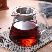 Load image into Gallery viewer, V60 Pour Over Glass Range Coffee Server 360/600/800ml Hand Drip Reusable Filter Paper Coffee Pot Coffee Kettle Brewer Barista