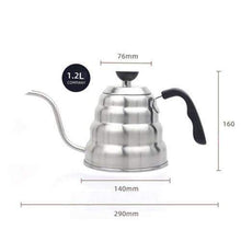 Load image into Gallery viewer, 1L/1.25L Stainless Steel Tea Coffee Kettle with Thermometer Gooseneck Thin Spout for Pour Over V60 Dripper Filter Coffee Maker|Coffee Pots|