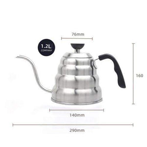 1L/1.25L Stainless Steel Tea Coffee Kettle with Thermometer Gooseneck Thin Spout for Pour Over V60 Dripper Filter Coffee Maker|Coffee Pots|