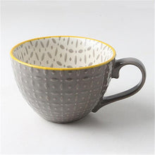 Load image into Gallery viewer, European Style Ceramic Coffee Cups Milk Tea Breakfast Mug Cappuccino Flower Cups Latte Kitchen Tableware High grade|Mugs|