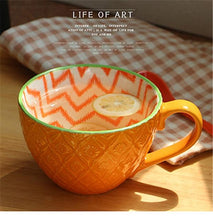Load image into Gallery viewer, European Style Ceramic Coffee Cups Milk Tea Breakfast Mug Cappuccino Flower Cups Latte Kitchen Tableware High grade|Mugs|