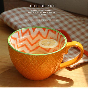 European Style Ceramic Coffee Cups Milk Tea Breakfast Mug Cappuccino Flower Cups Latte Kitchen Tableware High grade|Mugs|