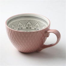 Load image into Gallery viewer, European Style Ceramic Coffee Cups Milk Tea Breakfast Mug Cappuccino Flower Cups Latte Kitchen Tableware High grade|Mugs|