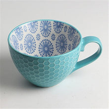 Load image into Gallery viewer, European Style Ceramic Coffee Cups Milk Tea Breakfast Mug Cappuccino Flower Cups Latte Kitchen Tableware High grade|Mugs|