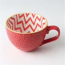 Load image into Gallery viewer, European Style Ceramic Coffee Cups Milk Tea Breakfast Mug Cappuccino Flower Cups Latte Kitchen Tableware High grade|Mugs|