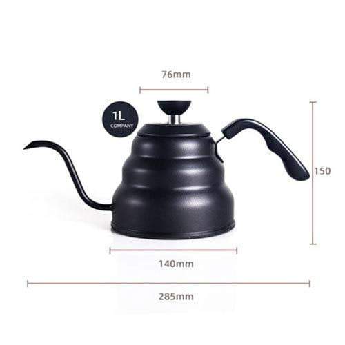 1L/1.25L Stainless Steel Tea Coffee Kettle with Thermometer Gooseneck Thin Spout for Pour Over V60 Dripper Filter Coffee Maker|Coffee Pots|