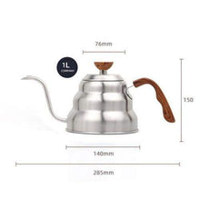 Load image into Gallery viewer, 1L/1.25L Stainless Steel Tea Coffee Kettle with Thermometer Gooseneck Thin Spout for Pour Over V60 Dripper Filter Coffee Maker|Coffee Pots|