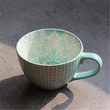 Load image into Gallery viewer, European Style Ceramic Coffee Cups Milk Tea Breakfast Mug Cappuccino Flower Cups Latte Kitchen Tableware High grade|Mugs|