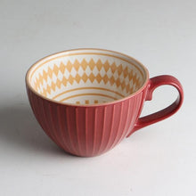 Load image into Gallery viewer, European Style Ceramic Coffee Cups Milk Tea Breakfast Mug Cappuccino Flower Cups Latte Kitchen Tableware High grade|Mugs|