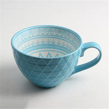 Load image into Gallery viewer, European Style Ceramic Coffee Cups Milk Tea Breakfast Mug Cappuccino Flower Cups Latte Kitchen Tableware High grade|Mugs|