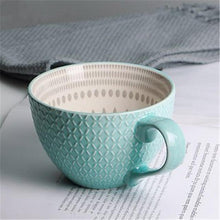 Load image into Gallery viewer, European Style Ceramic Coffee Cups Milk Tea Breakfast Mug Cappuccino Flower Cups Latte Kitchen Tableware High grade|Mugs|