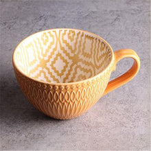 Load image into Gallery viewer, European Style Ceramic Coffee Cups Milk Tea Breakfast Mug Cappuccino Flower Cups Latte Kitchen Tableware High grade|Mugs|