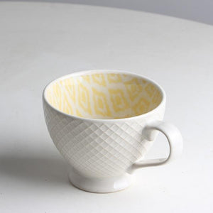 European Style Ceramic Coffee Cups Milk Tea Breakfast Mug Cappuccino Flower Cups Latte Kitchen Tableware High grade|Mugs|