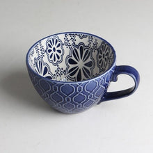 Load image into Gallery viewer, European Style Ceramic Coffee Cups Milk Tea Breakfast Mug Cappuccino Flower Cups Latte Kitchen Tableware High grade|Mugs|