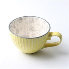 Load image into Gallery viewer, European Style Ceramic Coffee Cups Milk Tea Breakfast Mug Cappuccino Flower Cups Latte Kitchen Tableware High grade|Mugs|
