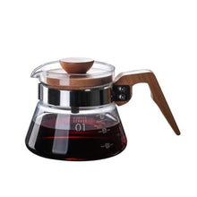 Load image into Gallery viewer, V60 Pour Over Glass Range Coffee Server 360/600/800ml Hand Drip Reusable Filter Paper Coffee Pot Coffee Kettle Brewer Barista