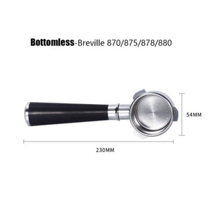 54mm Coffee Bottomless Portafilter for Breville 870/875/878/880 Filter Basket