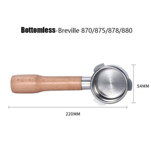 54mm Coffee Bottomless Portafilter for Breville 870/875/878/880 Filter Basket