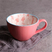 Load image into Gallery viewer, European Style Ceramic Coffee Cups Milk Tea Breakfast Mug Cappuccino Flower Cups Latte Kitchen Tableware High grade|Mugs|