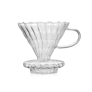 V60 Pour Over Glass Range Coffee Server 360/600/800ml Hand Drip Reusable Filter Paper Coffee Pot Coffee Kettle Brewer Barista