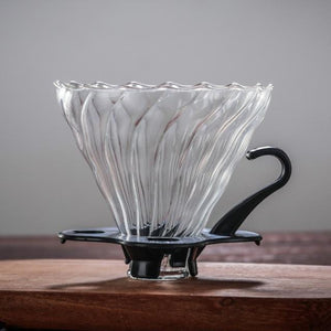 V60 Pour Over Glass Range Coffee Server 360/600/800ml Hand Drip Reusable Filter Paper Coffee Pot Coffee Kettle Brewer Barista