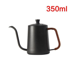 Drip Kettle 350ml 600ml Coffee Tea Pot Non stick Coating Food Grade Stainless Steel Gooseneck Drip Kettle Swan Neck Thin Mouth|mouth|