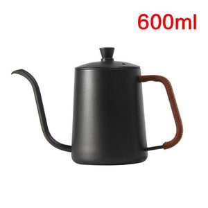 Drip Kettle 350ml 600ml Coffee Tea Pot Non stick Coating Food Grade Stainless Steel Gooseneck Drip Kettle Swan Neck Thin Mouth|mouth|