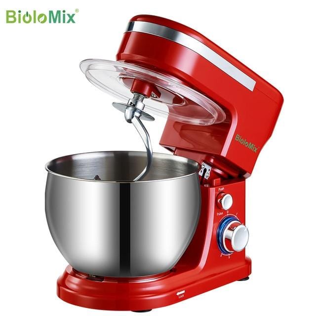BioloMix 1200W 5L Stainless Steel Bowl 6 speed Kitchen Food BioloMix 1200W 5L Stainless Steel Bowl 6 speed Kitchen Food