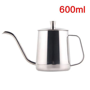 Drip Kettle 350ml 600ml Coffee Tea Pot Non stick Coating Food Grade Stainless Steel Gooseneck Drip Kettle Swan Neck Thin Mouth|mouth|
