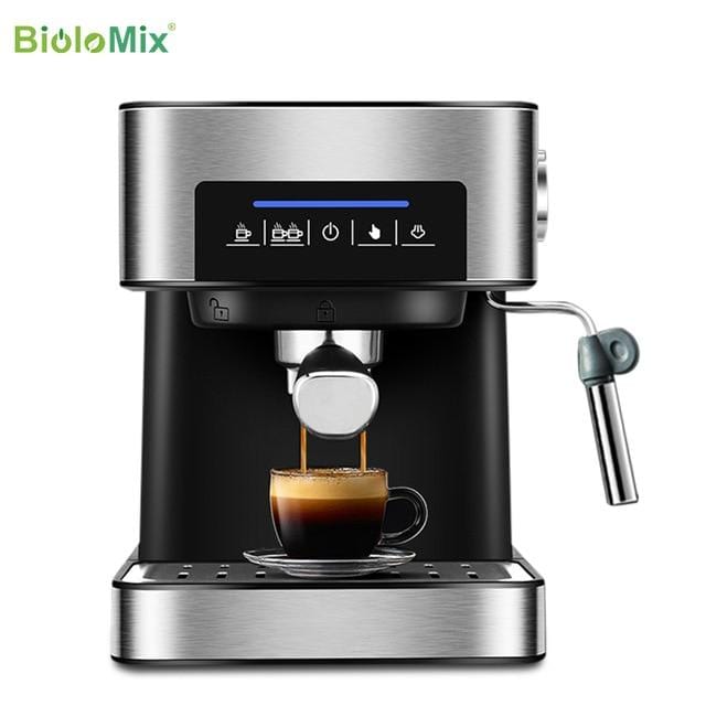 BioloMix 20 Bar Italian Type Espresso Coffee Maker Machine with Milk Frother Wand for Espresso, Cappuccino, Latte and Mocha|Coffee Makers|