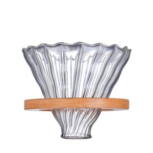 V60 Pour Over Glass Range Coffee Server 360/600/800ml Hand Drip Reusable Filter Paper Coffee Pot Coffee Kettle Brewer Barista